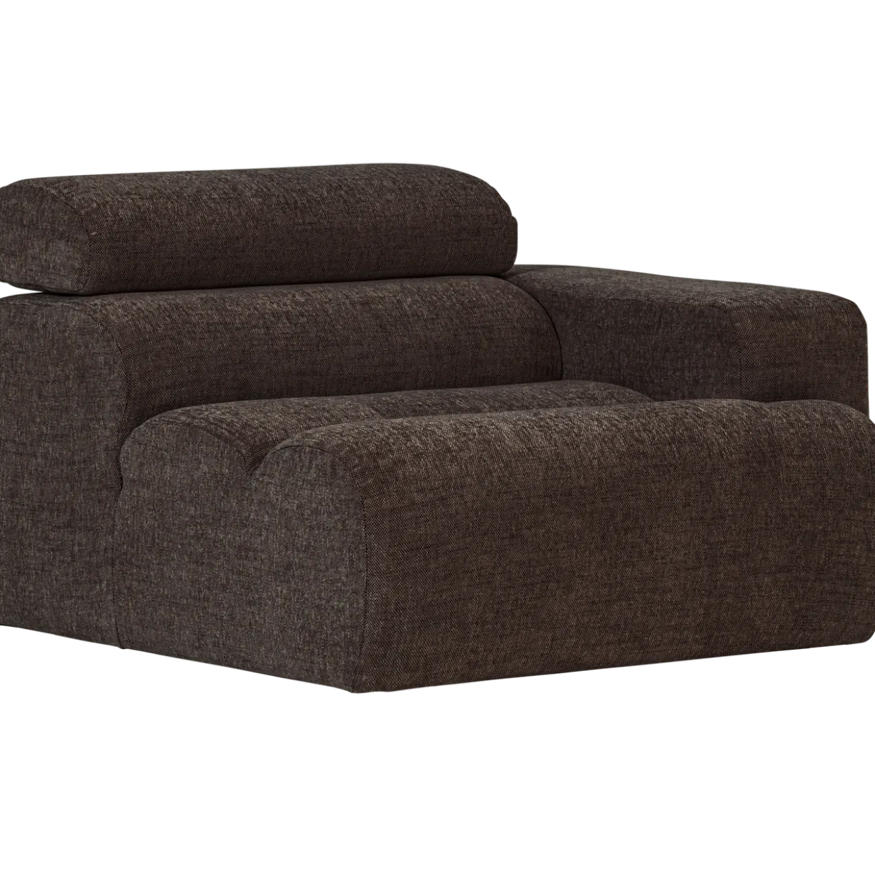 Novi 1-zits element arm rechts donkerbruin melange