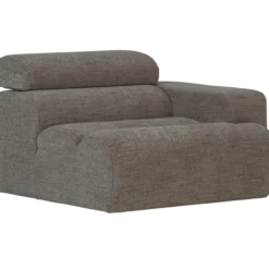 Novi 1-zits element arm rechts grijs melange