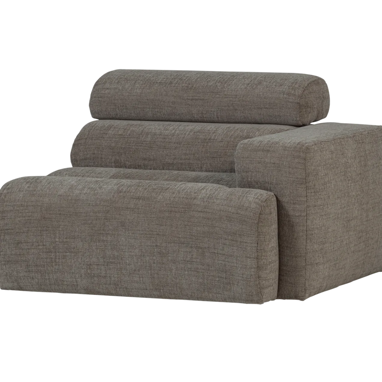 Novi 1-zits element arm rechts grijs melange