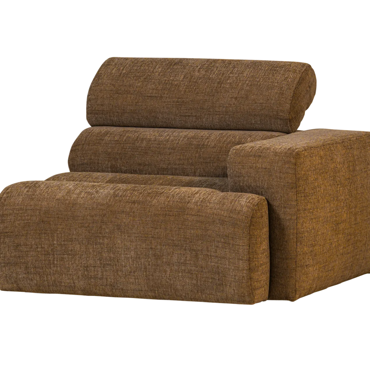 Novi 1-zits element arm rechts karamelbruin melange