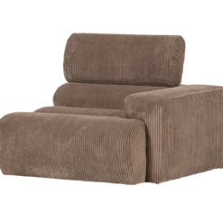 Novi 1-zits element arm rechts ribstof taupe
