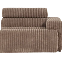 Novi 1-zits element arm rechts ribstof taupe