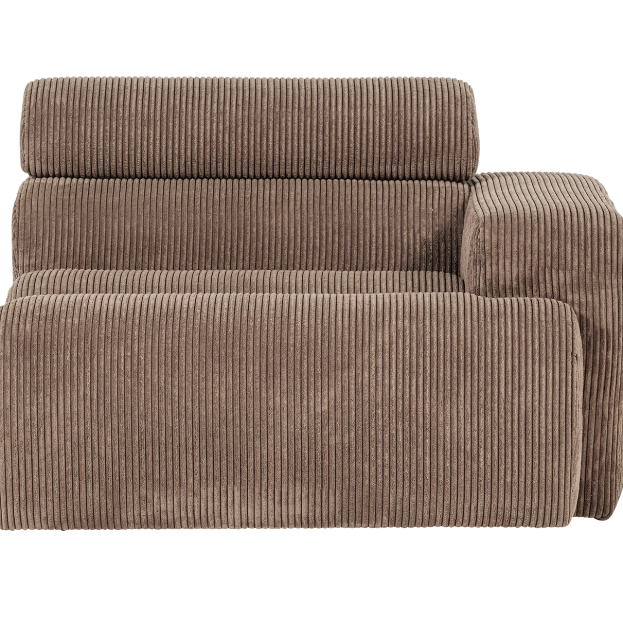 Novi 1-zits element arm rechts ribstof taupe