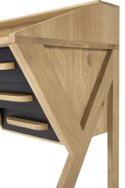 Oak Origami desk - black