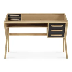 Oak Origami desk - black