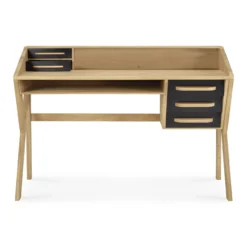 Oak Origami desk - black