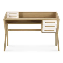 Oak Origami desk - cream