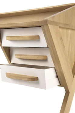 Oak Origami desk - cream