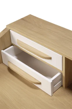 Oak Origami desk - cream