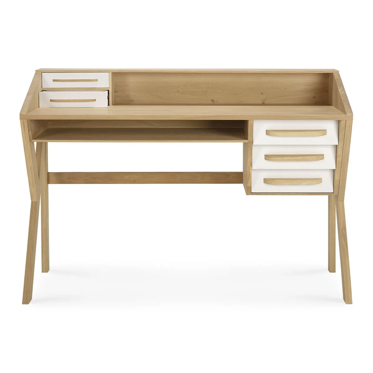Oak Origami desk - cream