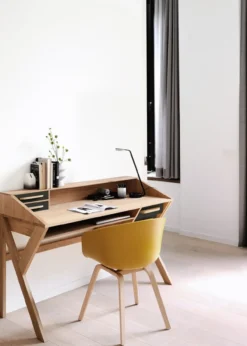 Oak Origami desk - cream