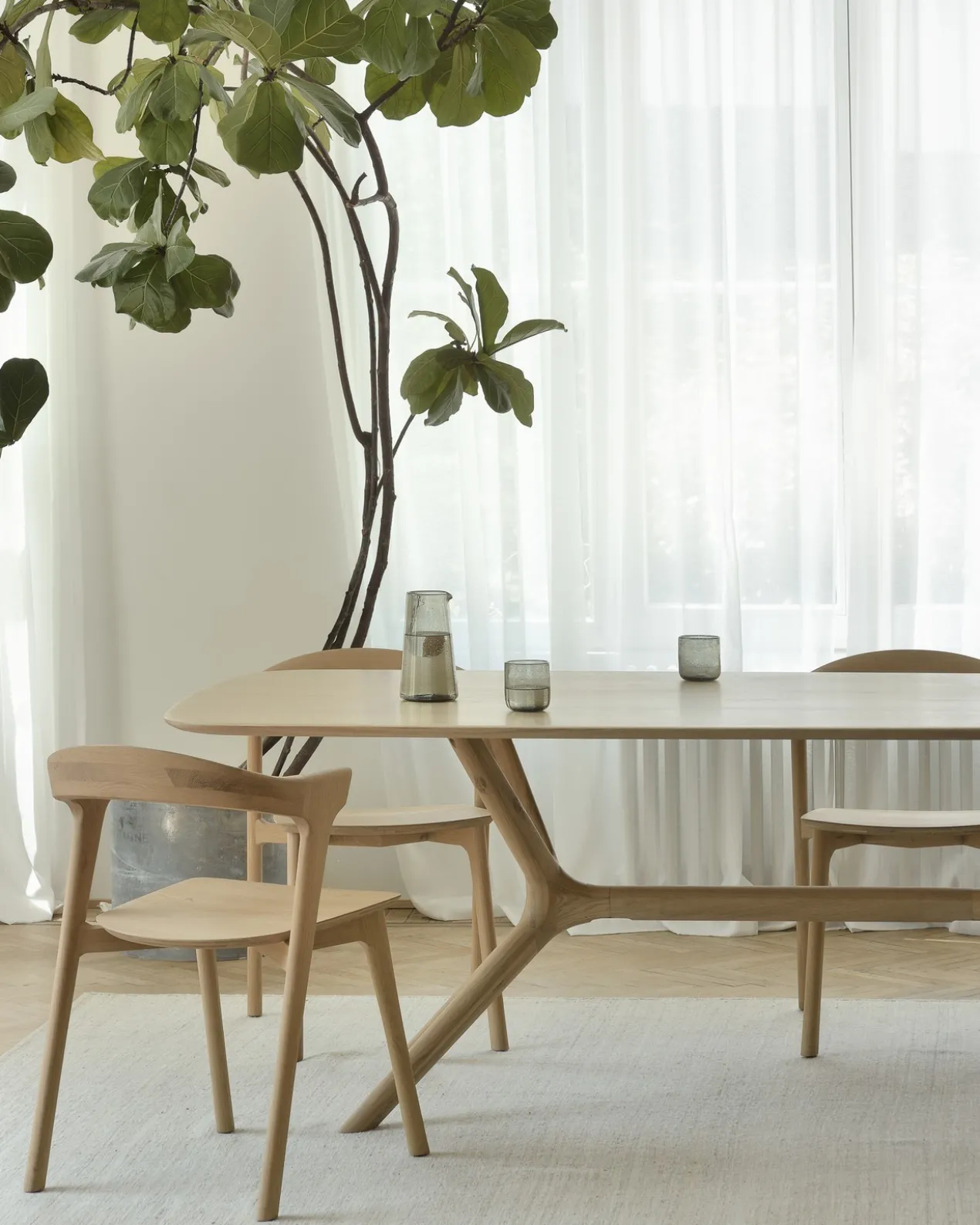 Oak X eettafel - 250x100