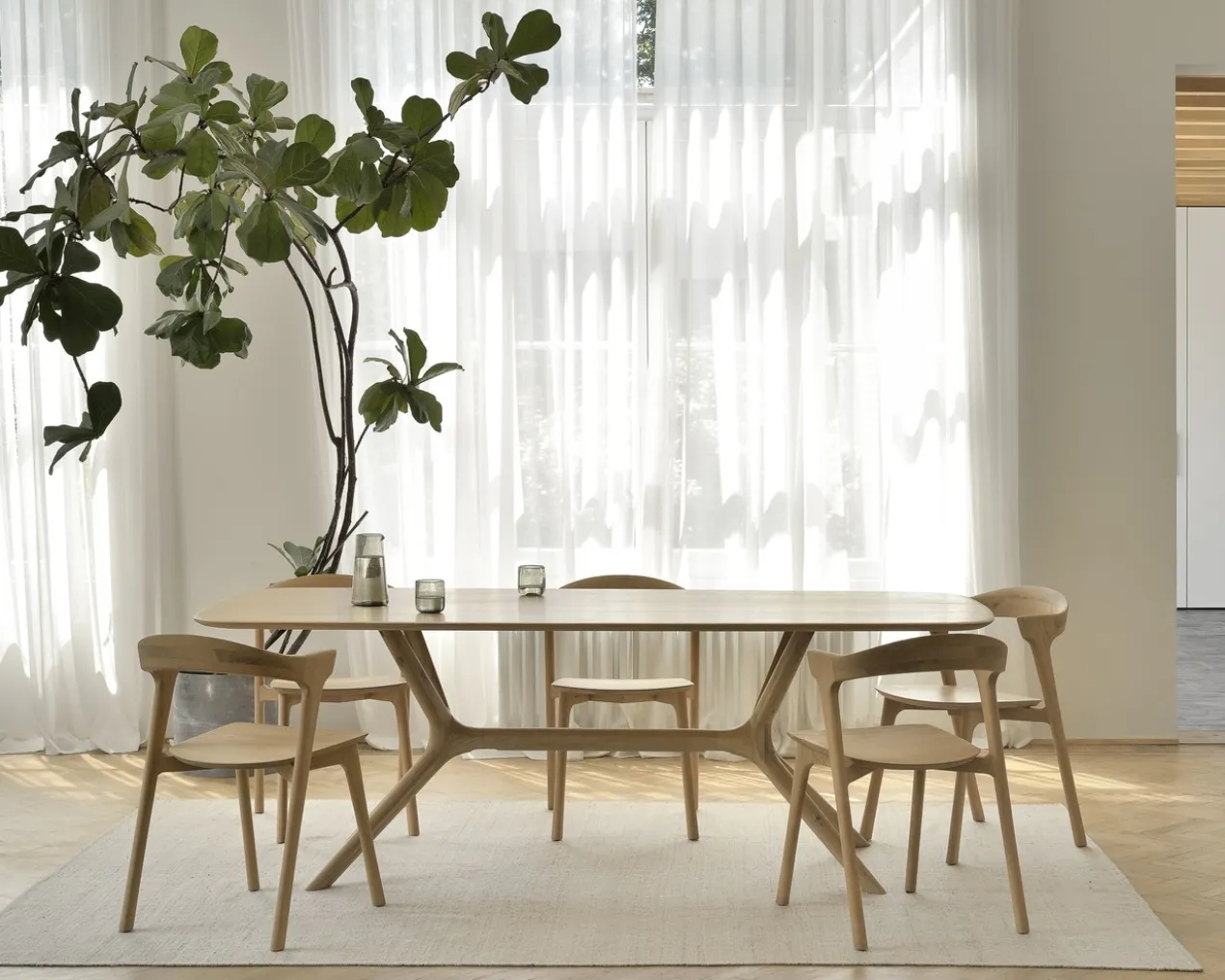 Oak X eettafel - 250x100