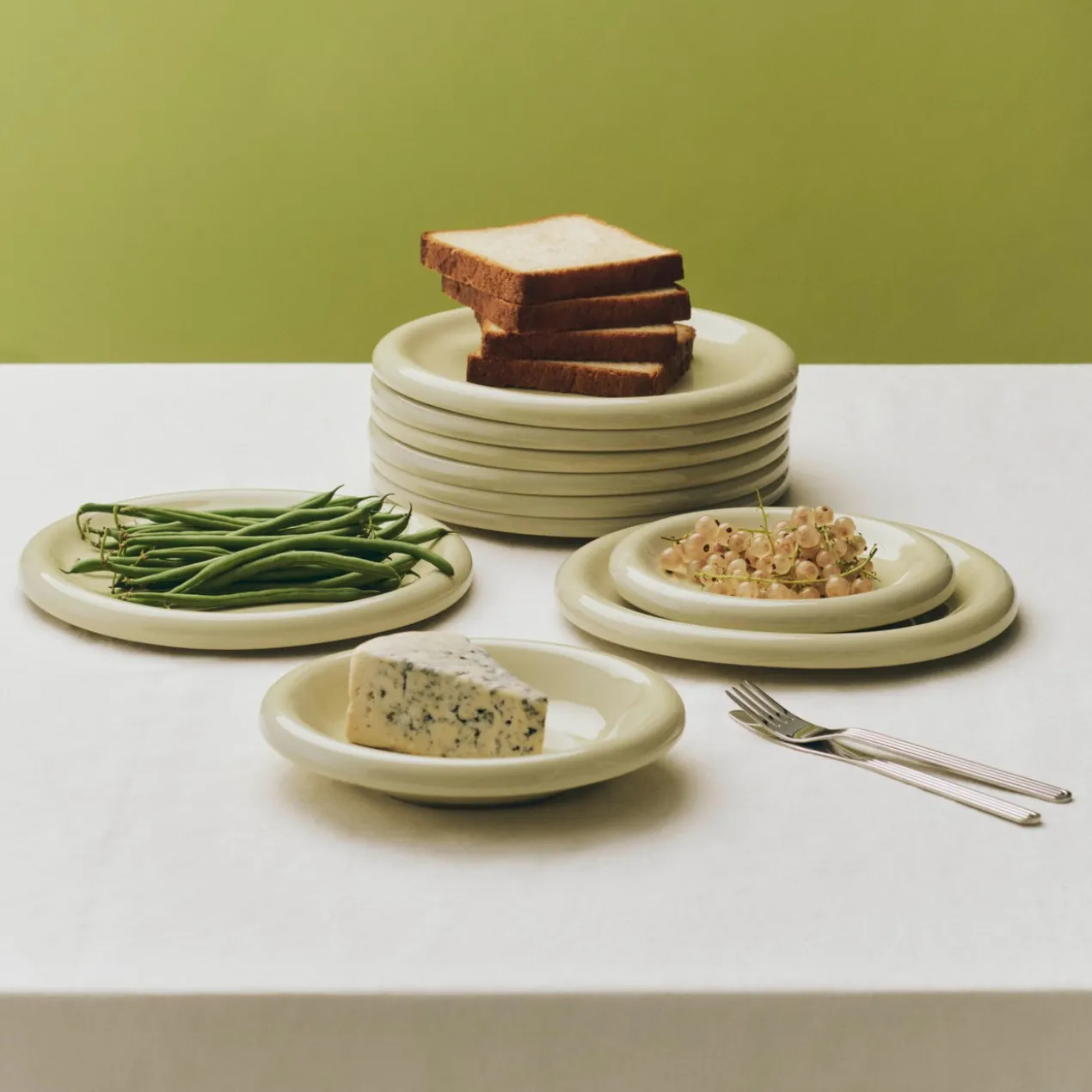 Ontbijtbord Barro Ø18 cm pistachio - set van 2