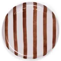 Ontbijtbord Bowie Stripe 21 cm brown