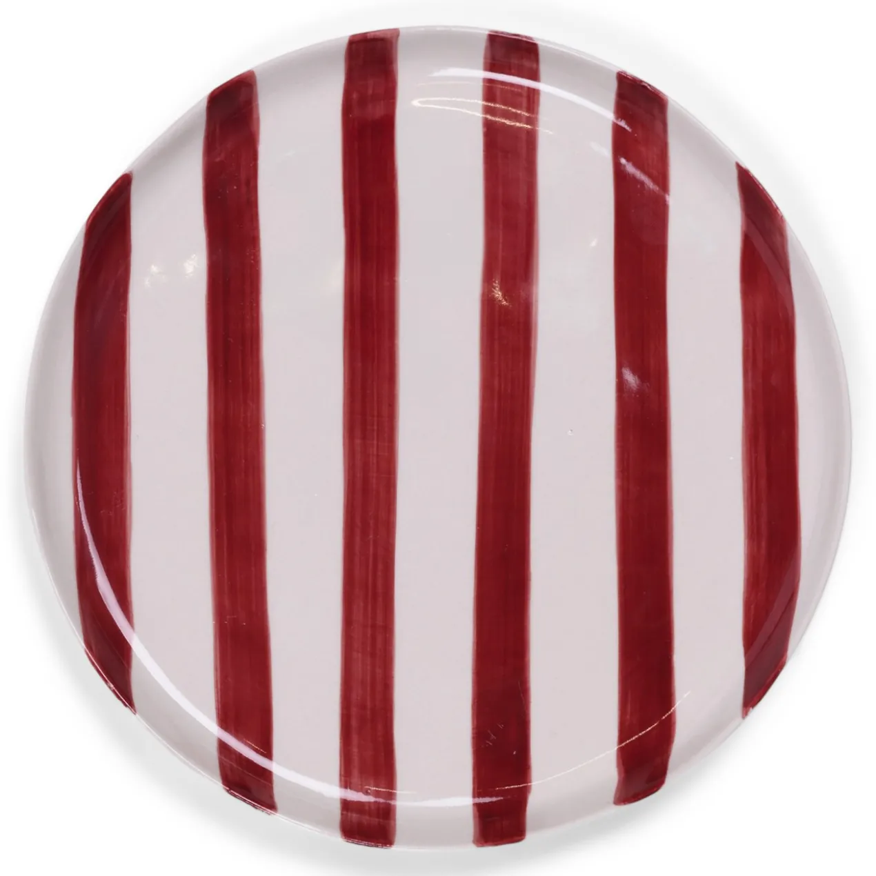 Ontbijtbord Bowie Stripe 21 cm burgundy