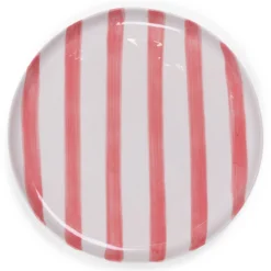 Ontbijtbord Bowie Stripe 21 cm pink