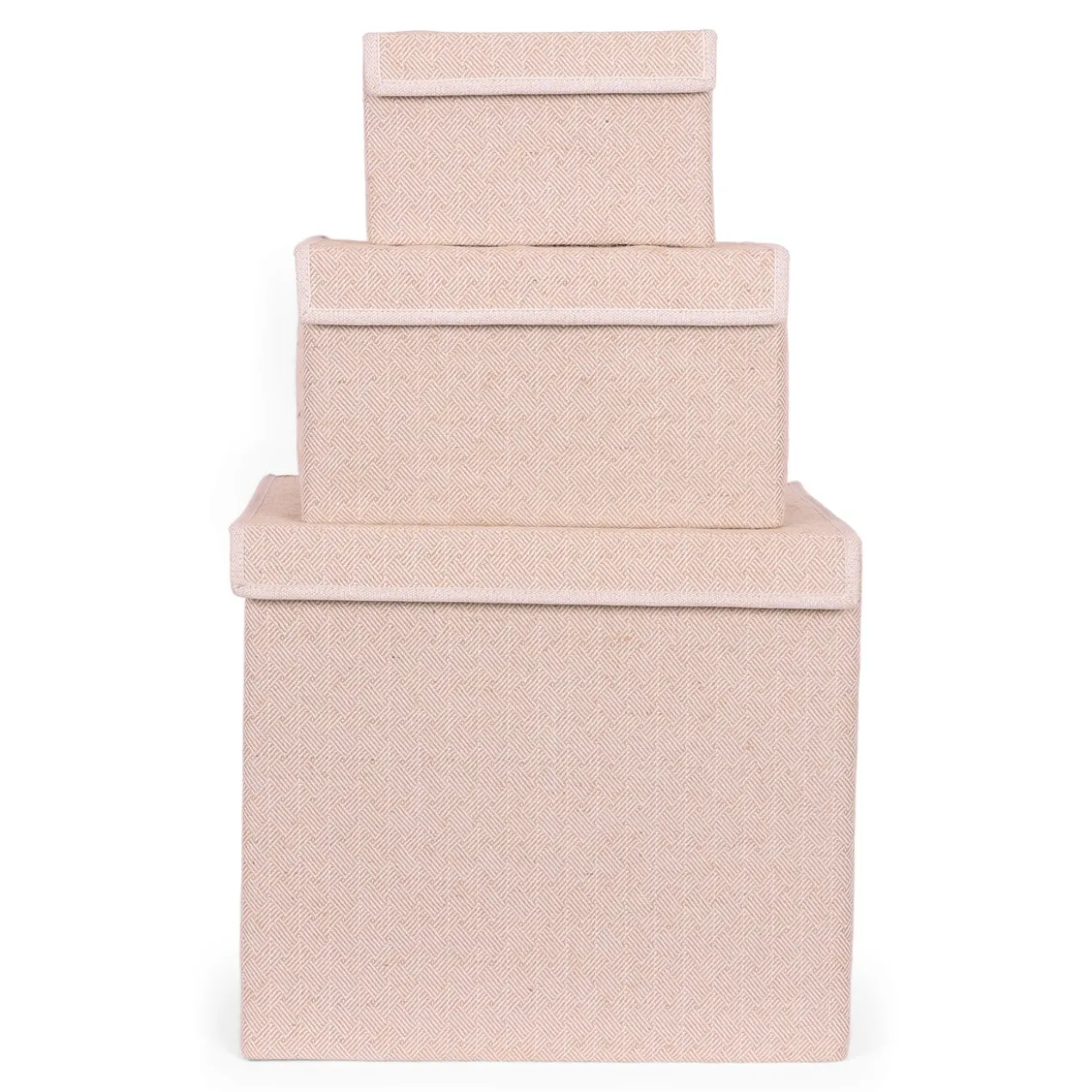 Opbergdoos Auri beige square 35x24x20cm
