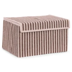 Opbergdoos Auri stripe brown 35x24x20cm