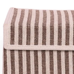 Opbergdoos Auri stripe brown 35x24x20cm