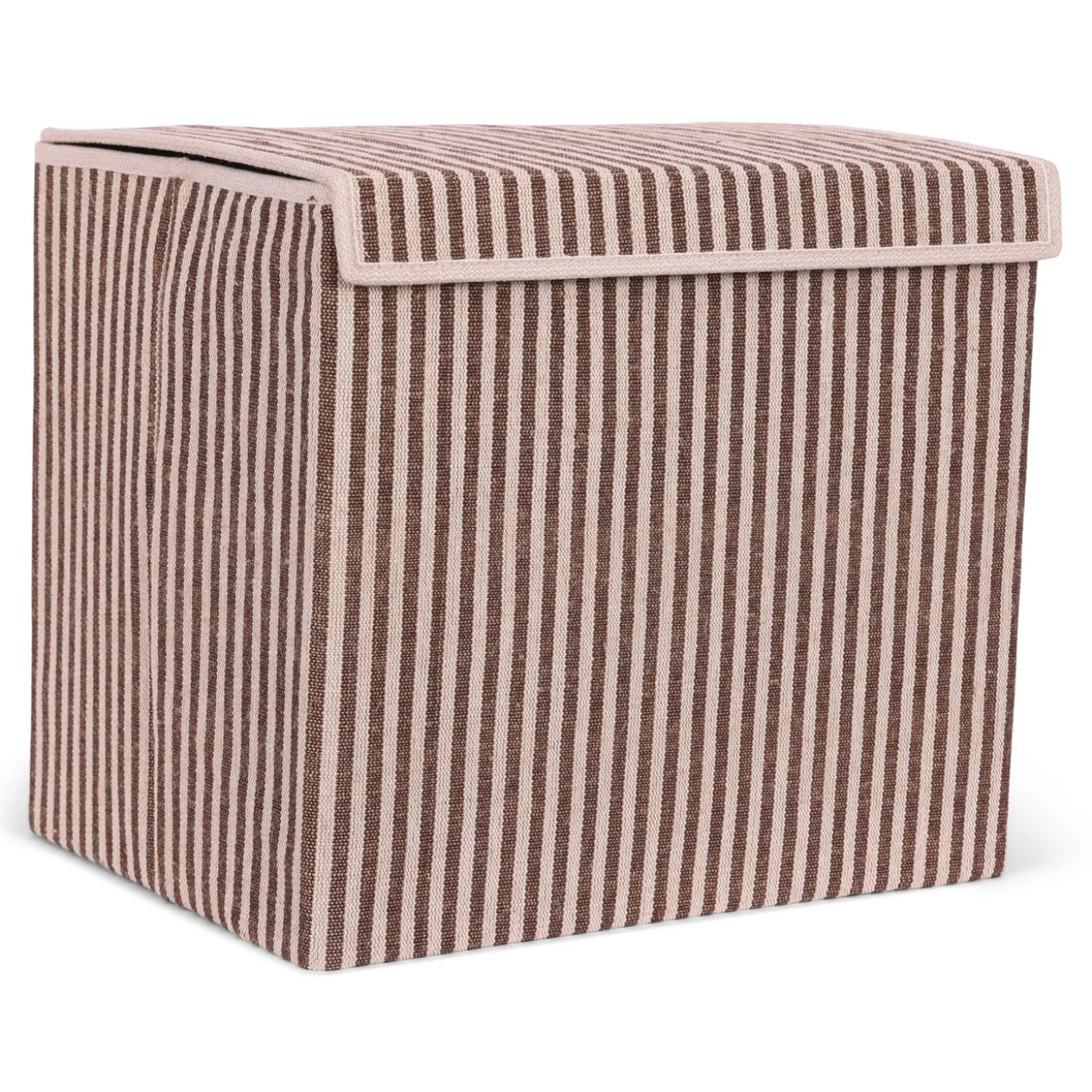 Opbergdoos Auri stripe brown 45x34x40cm