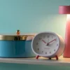 Opbergdoos Double Funky medium aqua blauw m. perzik oranje