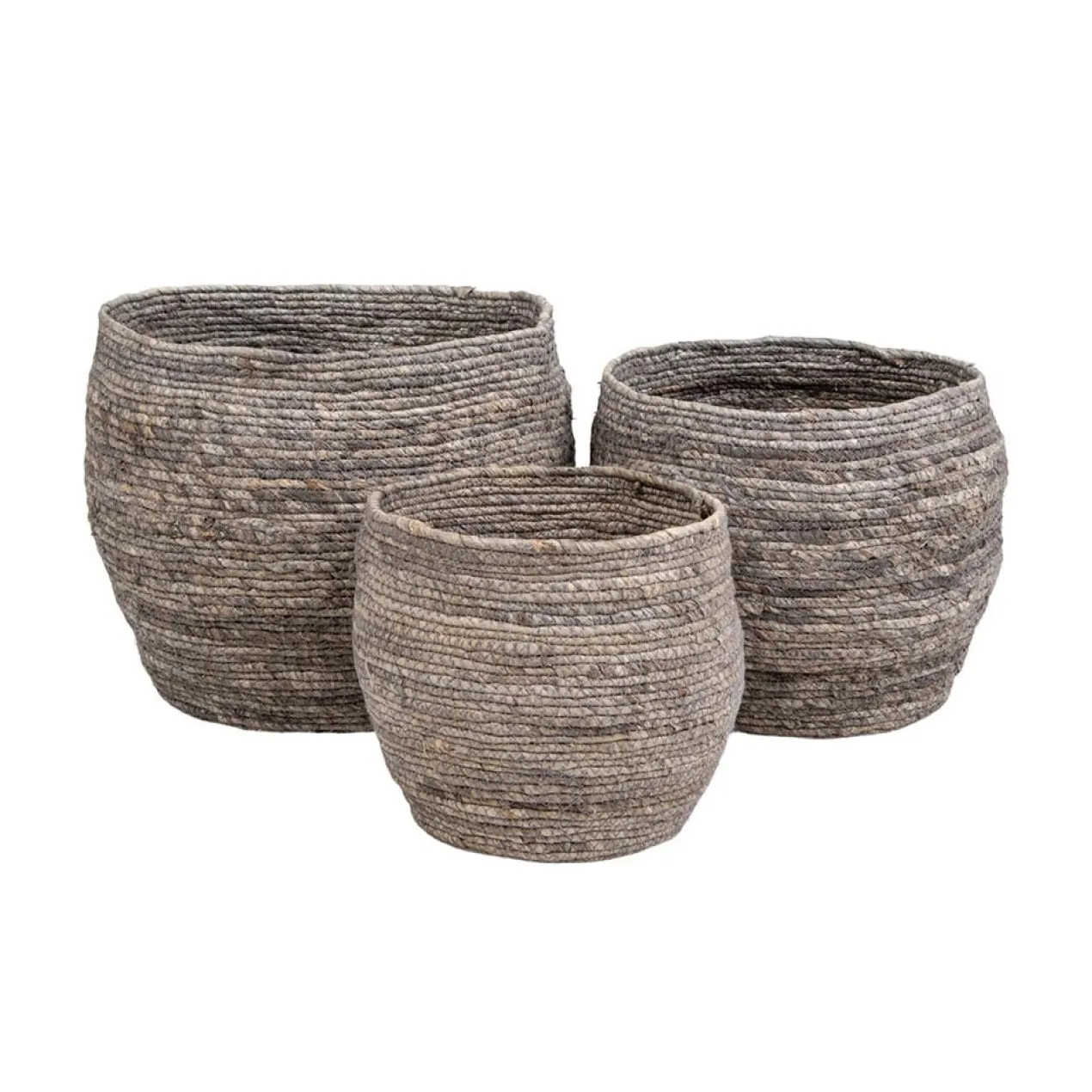 Opbergmanden Sanne (set van 3) Grijs