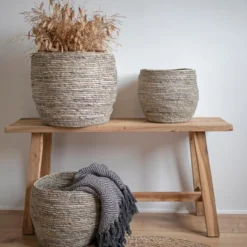 Opbergmanden Sanne (set van 3) Grijs