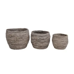 Opbergmanden Sanne (set van 3) Grijs