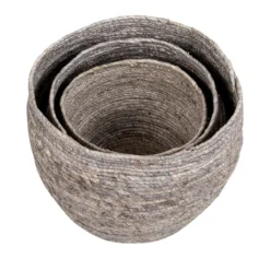Opbergmanden Sanne (set van 3) Grijs