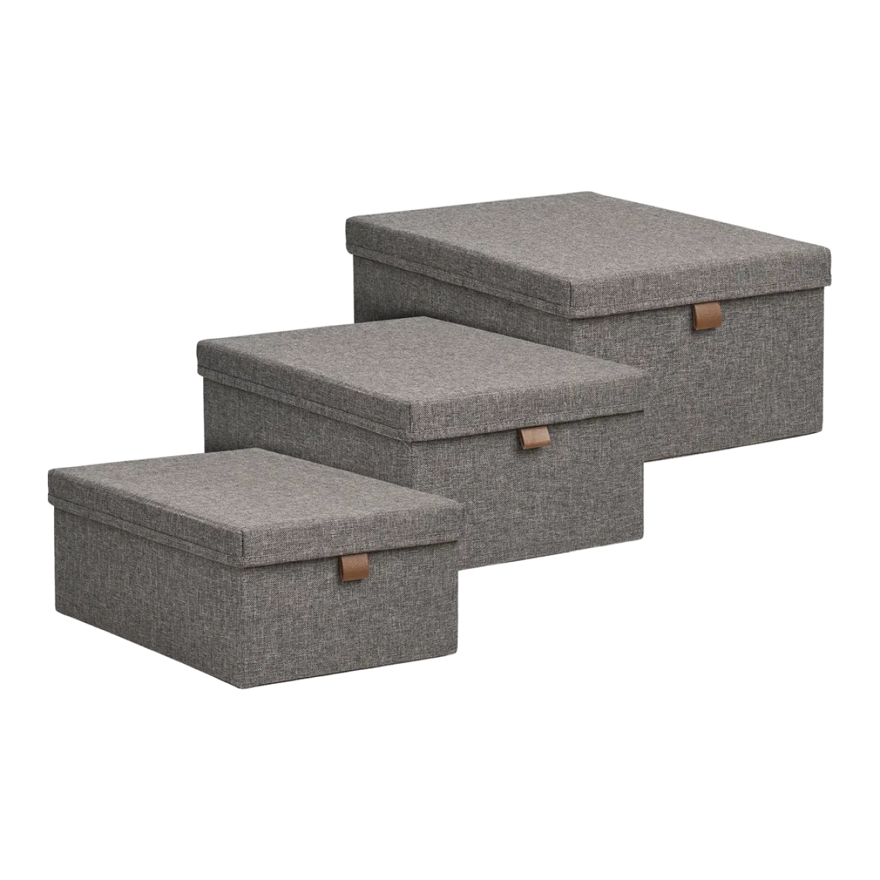 Opbergmand Norton grijs - set van 3