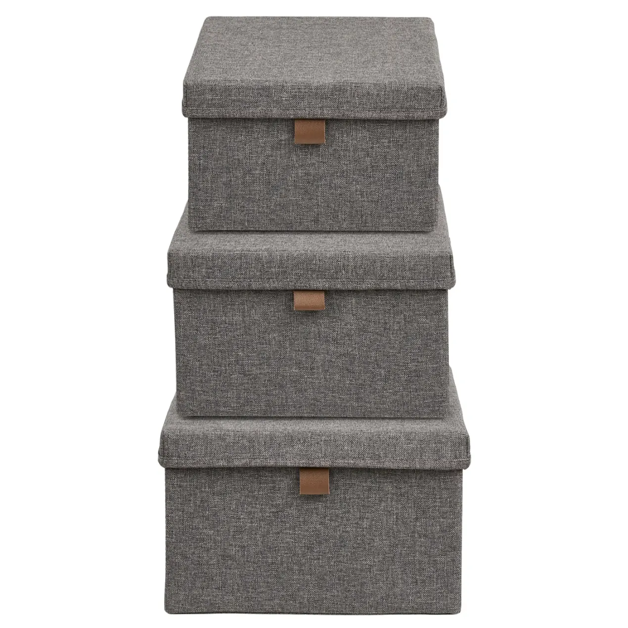Opbergmand Norton grijs - set van 3