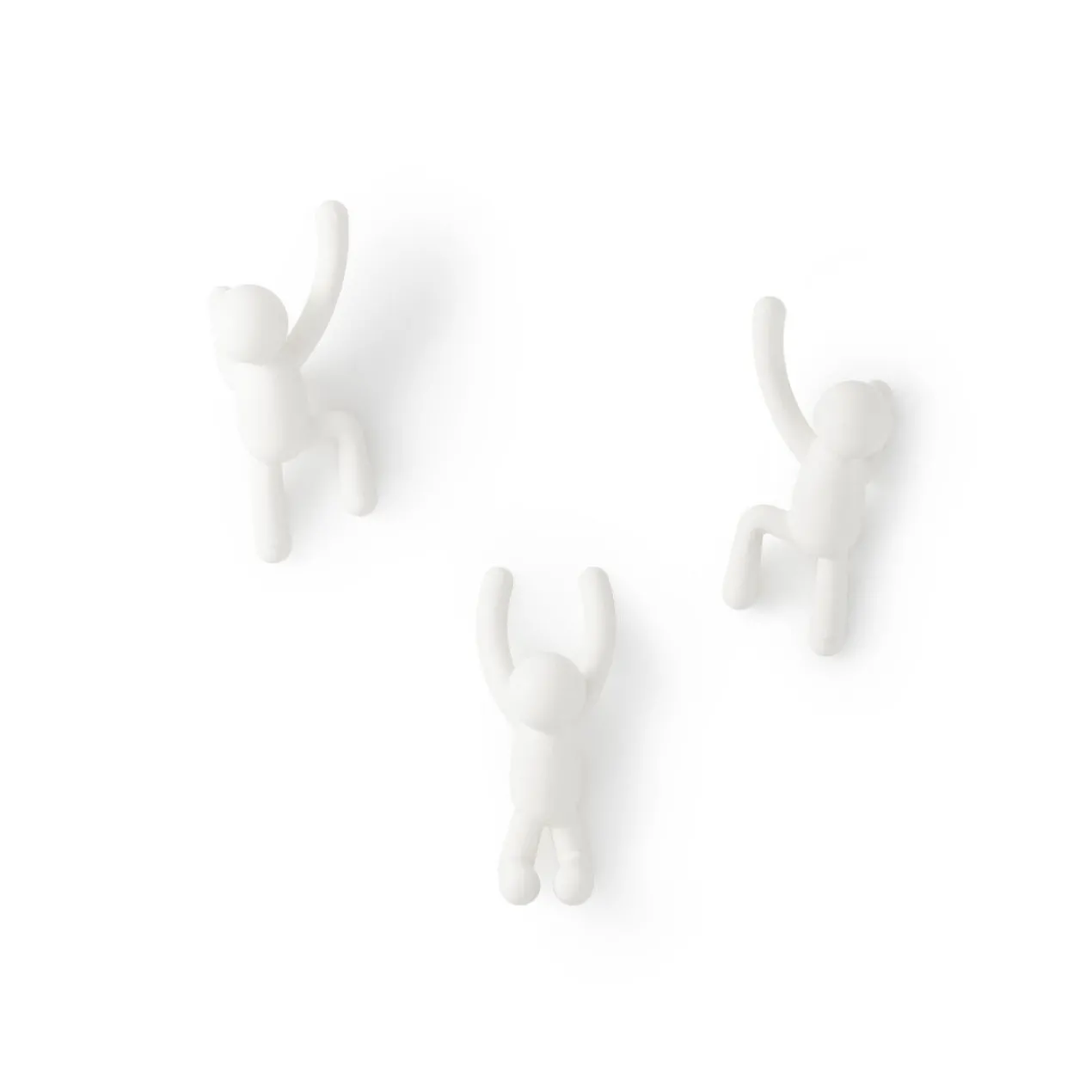 Ophanghaak Buddy wit – set van 3
