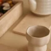 Organische onderzetter Travertine - set van 4