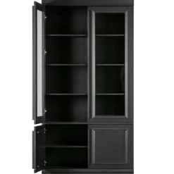 Organize vitrinekast 44 cm grenen matzwart [fsc]