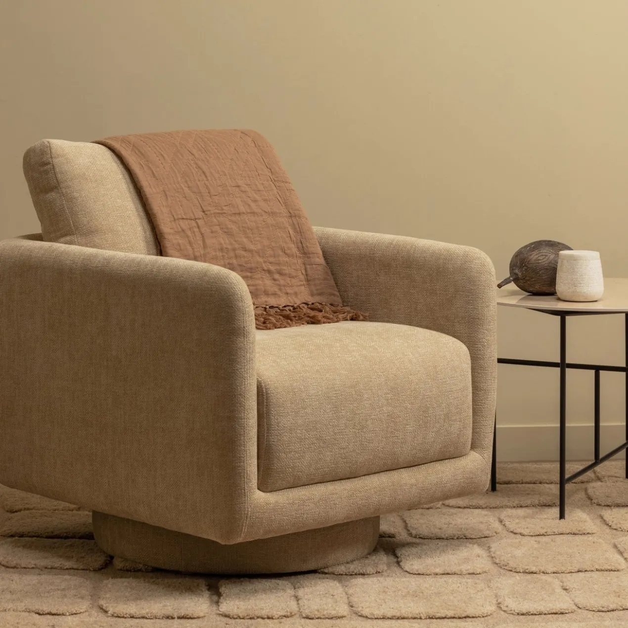 Oscar draaifauteuil naturel