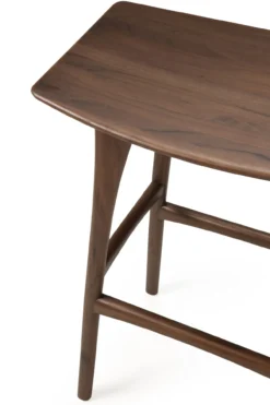 Osso bar kruk 80 - bruin teak - gelakt