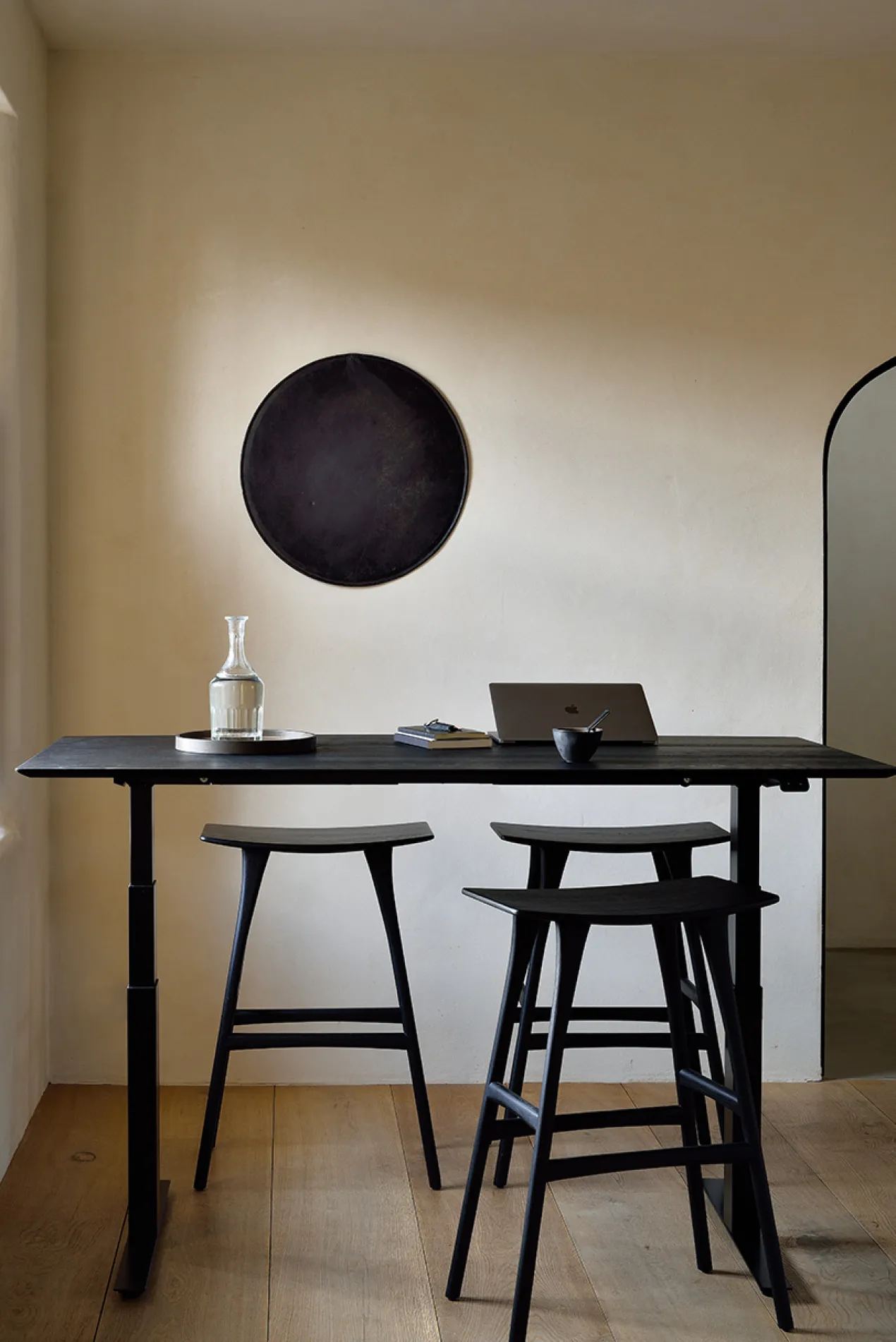 Osso bar kruk 80 - zwart eiken