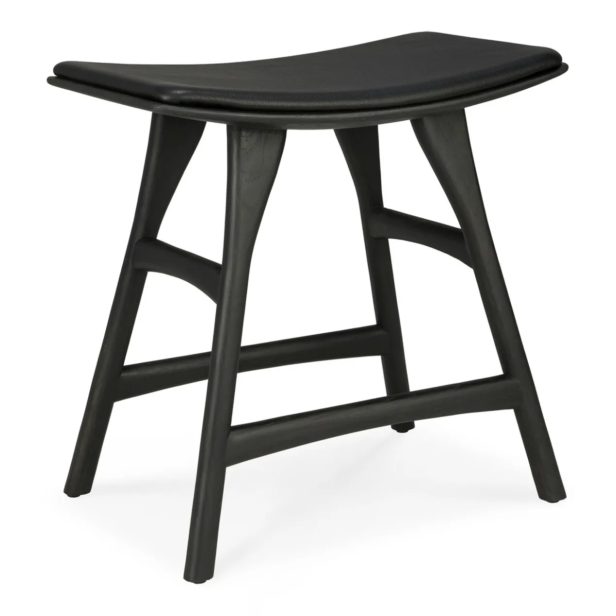 Osso kruk 45 - zwart eiken - zwart leer
