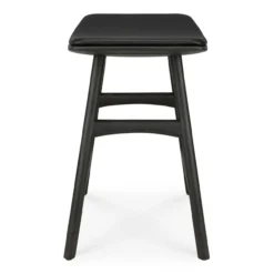 Osso kruk 45 - zwart eiken - zwart leer