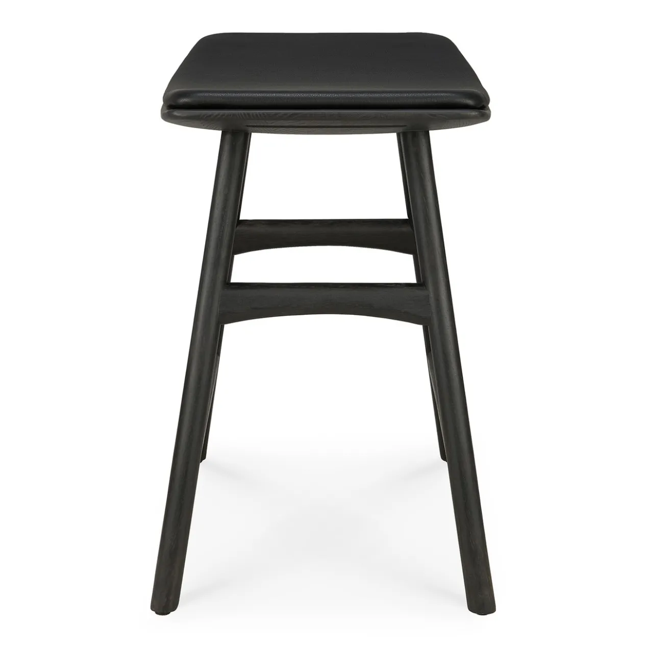 Osso kruk 45 - zwart eiken - zwart leer