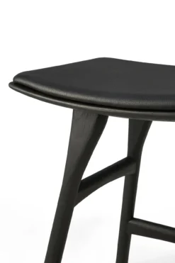 Osso kruk 45 - zwart eiken - zwart leer