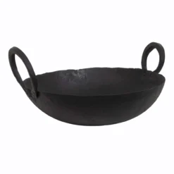 Oude ijzeren wokpan Large 30cm