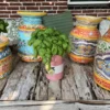 Oude pot handbeschilderd H31 cm
