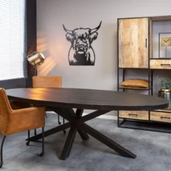 Ovale Tafel Maas Zwart Maat 300
