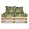 Palletkussen set bloemen jungle 120 x 80 x 10 cm