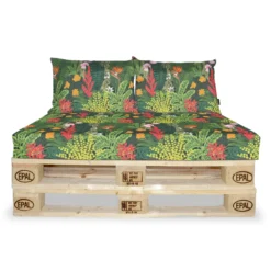 Palletkussen set bloemen jungle 120 x 80 x 12 cm