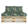 Palletkussen set monkey apen met palmbomen 120 x 80 x 8 cm
