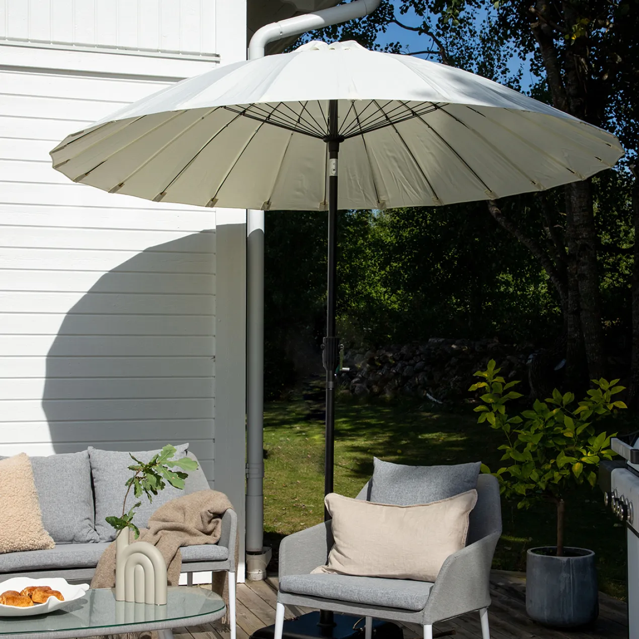Parasol Einar Grijs