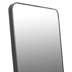 Passpiegel curved 50x150 - zwart